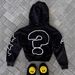 Retro Y2K Zip-Up Hoodie - Oversized Streetwear Pullover With Trendy Print, Unisex Casual Wear_viptrois.com