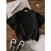 Camiseta Casual Mujer Cuello Redondo Manga Corta, Con Estampado De Lemas Y Tiburón_viptrois.com