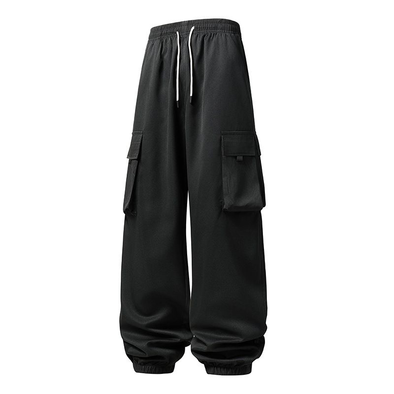 Men's Loose Fit Streetwear Casual Pants - Stylish High Waist Trousers With 3D Pockets For Comfort & Urban Fashion_viptrois.com