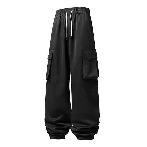Men's Loose Fit Streetwear Casual Pants - Stylish High Waist Trousers With 3D Pockets For Comfort & Urban Fashion_viptrois.com