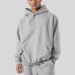 K New Thickened Hooded Sweatshirt For Men, Loose Drop Shoulder Solid Color Pullover_viptrois.com