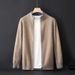 Loom Loom Men's Color Block Long Sleeve Knitted Zipper Jacket Loose Casual Thickened Plus Size Top_viptrois.com