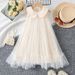 Girls Princess Dress Summer Children's 2025 New Little Girl Stylish Fluffy Yarn Dress Summer_viptrois.com