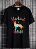 Shepherd Mama Colorful Ger Shepherd Gifts Dog Mom Unisex Form T-shirt Versatile Designer Clothes Top For Everyday Wear Graphic Stretched Fashion_viptrois.com
