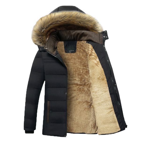 Men's Winter Puffer Jacket – Detachable Hood & Plush Fleece Lining For Extreme Cold_viptrois.com