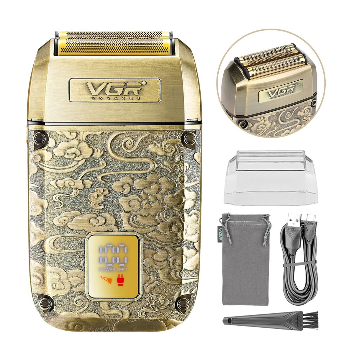 VGR Foil Shaver Beard Face Cordless Electric Razor Shaving Machine Bald Head_viptrois.com