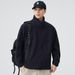 Men's Premium Stand Collar Zip-Up Jacket - Lightweight Casual Outerwear For Spring & Autumn - Slim Fit Polyester Coat In Dark Grey, Army Green_viptrois.com