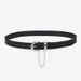 Fashionable hip-hop decoration with thin waistband, silver buckle, short chain, punk, and trendy personalized clothing_viptrois.com