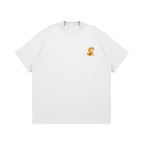 Men's Clothing 2025 Spring And Summer National Trend Brand Couple Melting Star Retro Basic Cotton Multicolor Loose Round Neck Short Sleeve T_viptrois.com