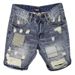 2024 New Brand Internet Famous Ripped Denim For Men's Summer Korean Version Trendy And Cool Slim Fit Five Inch Shorts_viptrois.com