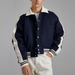 New Coats For Autumn And Winter 2025, Men's Clothing, American Fashion Contrasting Baseball Jersey Tops_viptrois.com