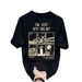 Men's Heavyweight 100% Pure Cotton Short Sleeve T-Shirt Brand Letter Print Summer Loose Fit Nich Style_viptrois.com