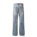 Men's Clothing Retro Neutral High End Street Trend Water Wash Blue Design Slim Men's Flared Casual Jeans_viptrois.com