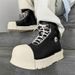 Men's Shoes Big Head High Top Shoes Men And Women Thick Bottom Heightening Martin Boots Niche High Street Style Board Shoes Couple Bread Shoes_viptrois.com