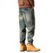 Pulse Autumn Winter Design Brand Men's Casual Loose Straight Patchwork Camouflage Harem Jeans Long Pants Trendy_viptrois.com