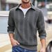 Pulse 2025 Spring Autumn New Cross-Border European And American Style Half-Zip Turn-Down Collar Pullover Sweatshirt Casual_viptrois.com