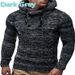 Men's High-Neck Hooded Sweater – Winter Knit Pullover With Cable Twist Design (S-XXXL, 5 Colors) | Streetwear-Inspired Thick Knit Top_viptrois.com