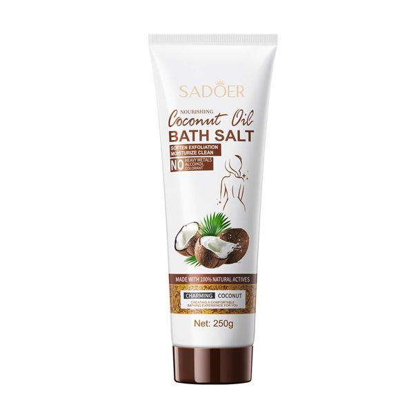 Bath Salts SADOER Nourishing Coconut Oil Bath Salts Body Exfoliating Scrub 250ml_viptrois.com