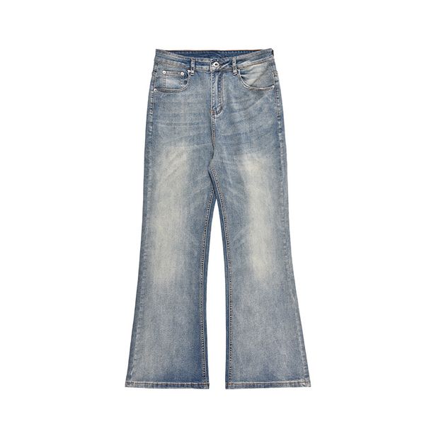 Men's Clothing Casual Distressed Flared Jeans For Men And Women Slim Retro Cleanfit Straight Loose Floor Length Trousers_viptrois.com