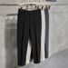 Spring/Summer Tapered Cropped Slim Fit Men's Suit Trousers Flowy Wrinkle Free Business Casual Long Pants_viptrois.com