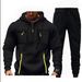 Men's Zip-Up Hoodie With Multi-Pocket Design - Streetwear Pullover Sweatshirt (Dark Gray, Black, Olive, Navy, Khaki) - Unisex Casual Set_viptrois.com