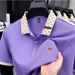 Men's Clothing Short Sleeve Shirt B Letter Embossed Lightweight Breathable New Fashion Color Block Summer Top_viptrois.com