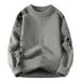 Men's Pullover Crew Neck Ripped Long Sleeve Korean Version Men's Sweater Warm Casual Knitted Sweater_viptrois.com