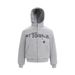 Detachable Badge Letter Print Hooded Cardigan Sweatshirt Men's Autumn Loose Casual Trendy Ins Hoodie_viptrois.com