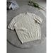 Men's Clothing Cable Knit Short Sleeved Summer Design High End Handsome Straight Shoulder Old Money Style Slim T Shirt_viptrois.com