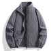 Men's Lightweight Waterproof Jacket, Plus Size Stand Collar Windbreaker, Slim Fit Casual Spring Autumn Coat With Zipper Pockets_viptrois.com