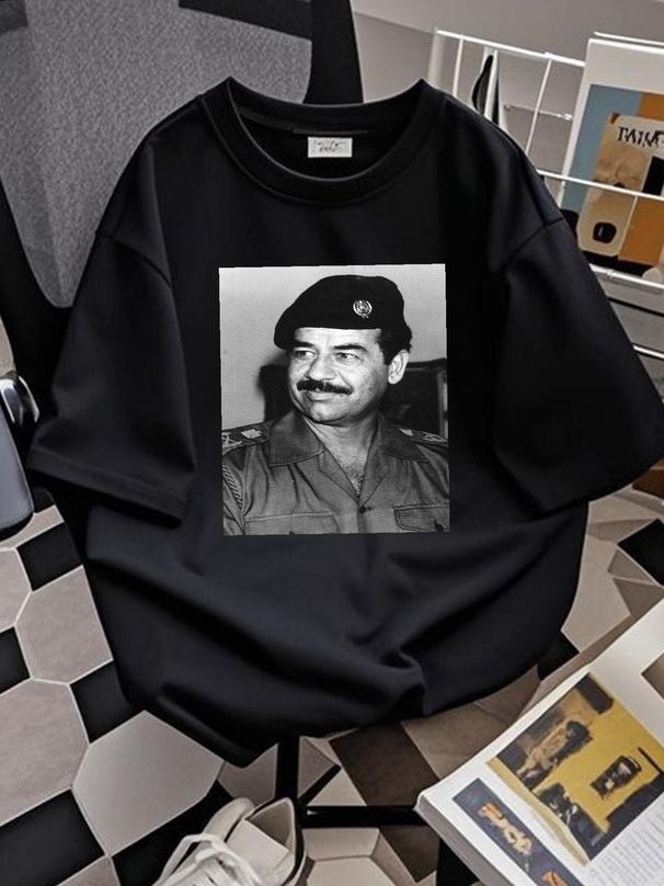 Saddam Hussein Shirt , Saddam Hussein Photo T-shirt Saddam Hussein Lovers Comfortable Casual Homme Top For Everyday Wear Summer Stretched Fashion_viptrois.com