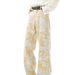 American Jacquard Full Print Jeans For Men Women In Summer, Stylish And High-End Pants, Cleanfit Straight Leg Pants_viptrois.com