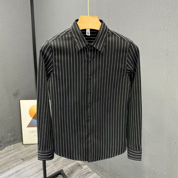 Letter Long Sleeved Shirt Loose Shirt Boys Summer Trend All Match Casual Jacket_viptrois.com