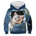 2024 New Printed Cat Animal Pattern Pullover Unisex Loose 3D Hoodie Children's Clothing_viptrois.com