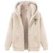 Men's Fleece Hooded Sweatshirt Winter Warm Pullover Fleece-Lined Jacket Casual Zipper Hoodie For Men_viptrois.com