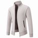 Men's Clothing Sweater Knitted Sweater Stand Collar Slim Trendy Cardigan Jacket Fashion Knit Sweater Slim Fit Stand Collar Casual Pullover For Winter_viptrois.com