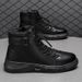European Warm Series 2025 Plus Size Trendy Martin For Men British Style With Fleece Lining Warm High-top Men's Casual Leather Boots_viptrois.com