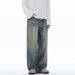 Men's Clothing & Archer0603 & American Streetwear Brand Washed 3D Whiskered Wide Leg Jeans, High Street Style Men's Long Pants_viptrois.com