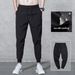 Männer Casual Hosen 2025 Sommer Trendy Einfarbig Eis Seide Kleine Füße Lose Fit Schnell Trocknend Jogginghose Elastische Hosen_viptrois.com