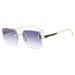 Men's Sunglasses New Small Frameless Sunglasses Plastic PC Trimmed UV Protection Fashion Square Frame Gradient Sun Protection Sunglasses_viptrois.com