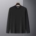 230g Autumn Pure Cotton Long Sleeve T-Shirt Men Round Neck Heavyweight Solid Color Simple Top Base Shirt Wholesale Logo_viptrois.com