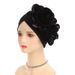 Ethnic Style Oversized Flower Turban Hat African Style Turban Hat Wedding Party Hat_viptrois.com