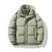 Men's Clothing New Cotton Coat Men's Fake Two Piece Winter Thickened Coat Solid Color Fashion Cotton Coat Trendy Print LOGO_viptrois.com