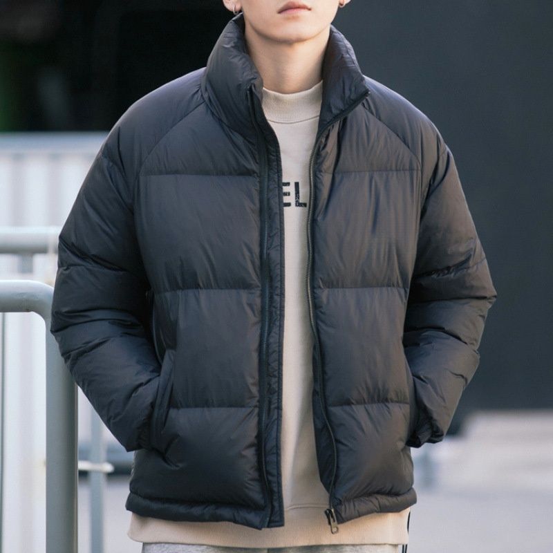 Pure Down Cotton Short Winter Thickened Lightweight Stand Collar Men's Workwear Jacket 2024 New Niche High-end_viptrois.com