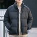 Pure Down Cotton Short Winter Thickened Lightweight Stand Collar Men's Workwear Jacket 2024 New Niche High-end_viptrois.com