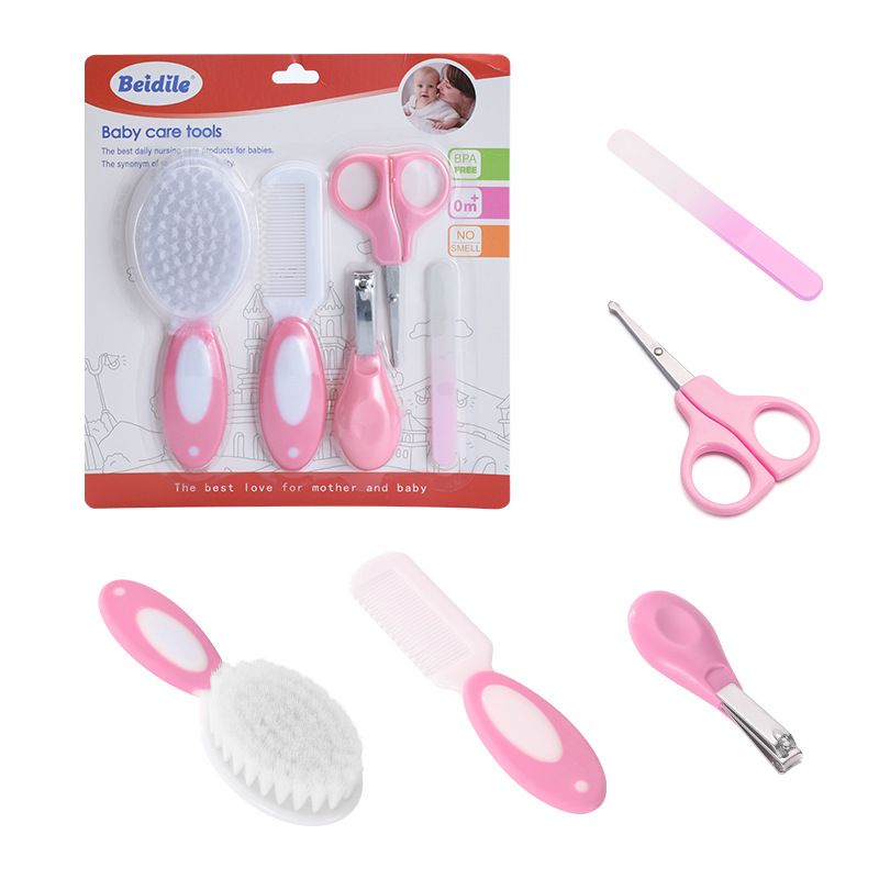 Mother & Kids Maternal And Infant Products Children's Baby Nail Clippers 5 Piece Set Comb Brush Care Set_viptrois.com