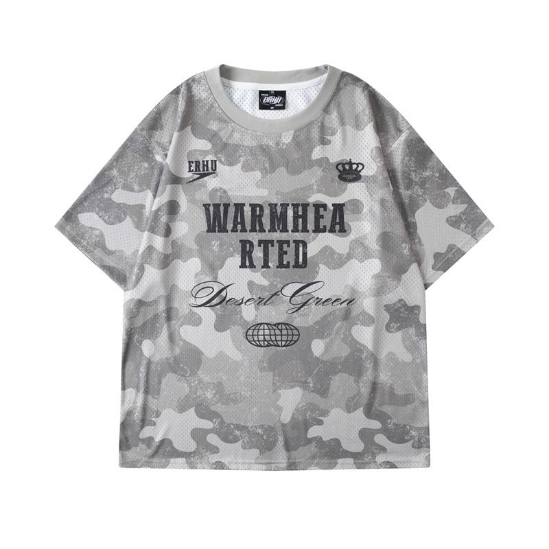 Creative Personalized 3D Digal Printing Camouflage Round Neck Casual Men's And Women's T-shirt Short Sleeved Soccer_viptrois.com