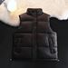 Men's Winter Fleece Vest With Stand Collar, Slim Fit Zip Up Jacket For Casual Outwear, Lightweight Warm Layering Piece_viptrois.com