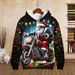 Pure Christmas Men's Hoodie Season Fun Santa Claus Print Casual Pullover Fashion Long Sleeve Sweatshirt Top_viptrois.com
