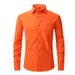 Men's Clothing Long Sleeved White Shirt For Men With Four Sided Elastic Anti Wrinkle Solid Color Business Casual Loose Outerwear Shirt_viptrois.com